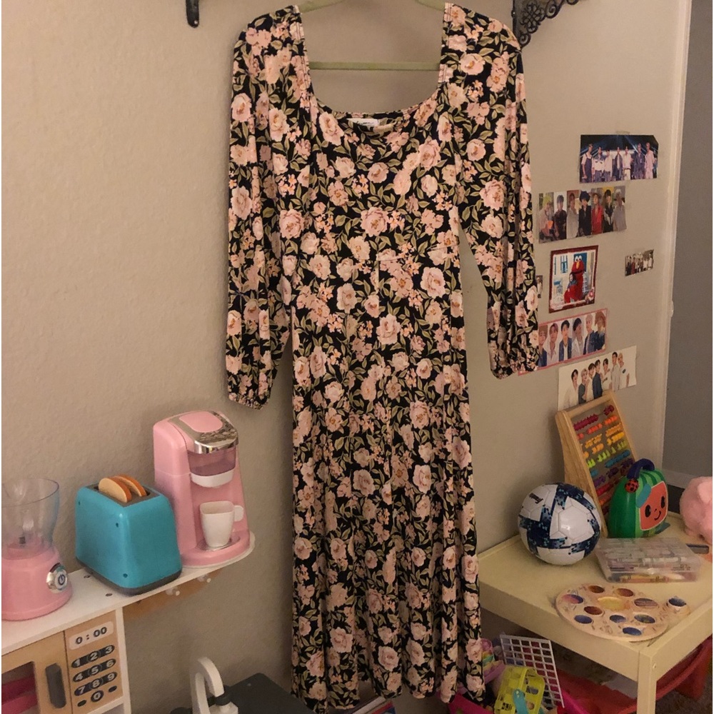 Maxi Square neck Floral dress